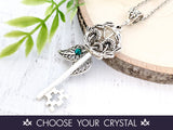 Secret Garden Skeleton Key Necklace