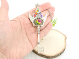 Rainbow Harmony Skeleton Key Necklace