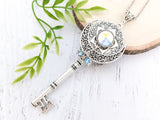 Sacred Flora Skeleton Key Necklace