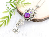 Mystic Dragonfire Skeleton Key Necklace