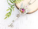 Ethereal Starlight Skeleton Key Necklace