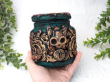 Gothic Cat Skull Apothecary Jar