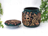Gothic Cat Skull Apothecary Jar