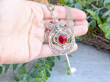 Infernal Heart Skeleton Key Necklace