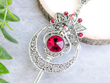Infernal Heart Skeleton Key Necklace