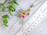 Autumn Glow Skeleton Key Necklace