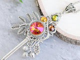 Autumn Glow Skeleton Key Necklace