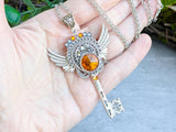 Hero's Oath Skeleton Key Necklace