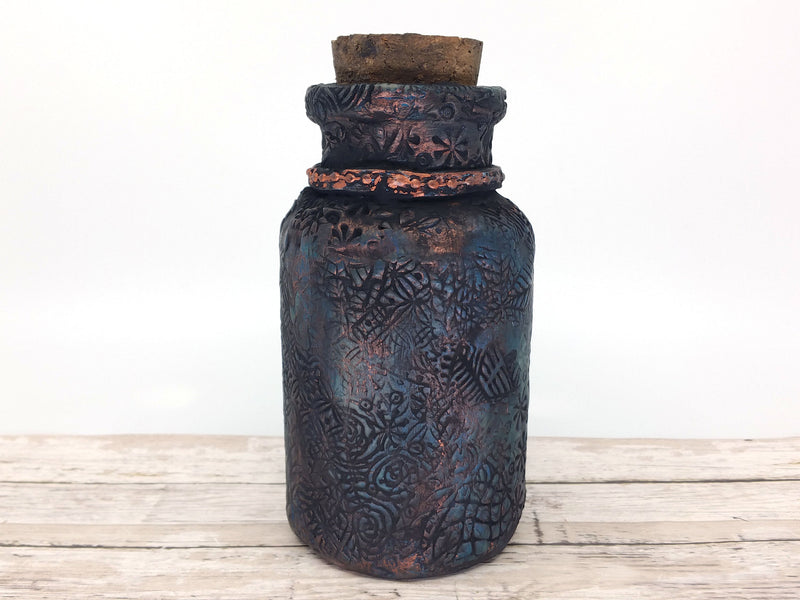 Gazelle or Baphomet Apothecary Jar - Handcrafted Pagan Witchy Decor Bottle