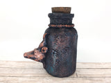 Gazelle or Baphomet Apothecary Jar - Handcrafted Pagan Witchy Decor Bottle