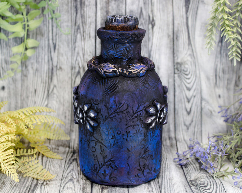 Ornate Pentacle Apothecary Jar - Handcrafted Pagan Witchy Decor Bottle
