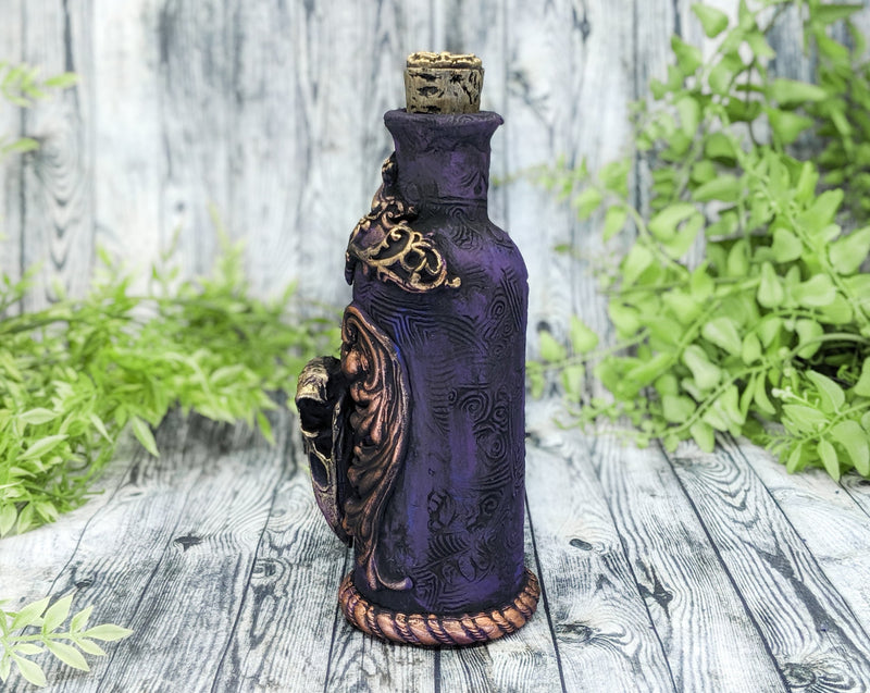 Raven Crow Skull Apothecary Jar - Handcrafted Pagan Witchy Decor Bottle