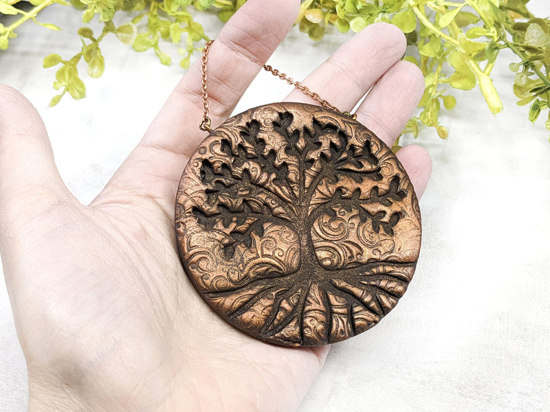 Tree Of Life Christmas Yule Tree Ornament - Copper - Witchy Decor