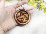 Pentacle Pagan Pentagram Yule Christmas Tree Ornament - Witchy Decor