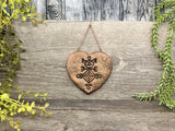 Love Sigil Heart Christmas Yule Tree Ornament - Copper - Witchy Decor