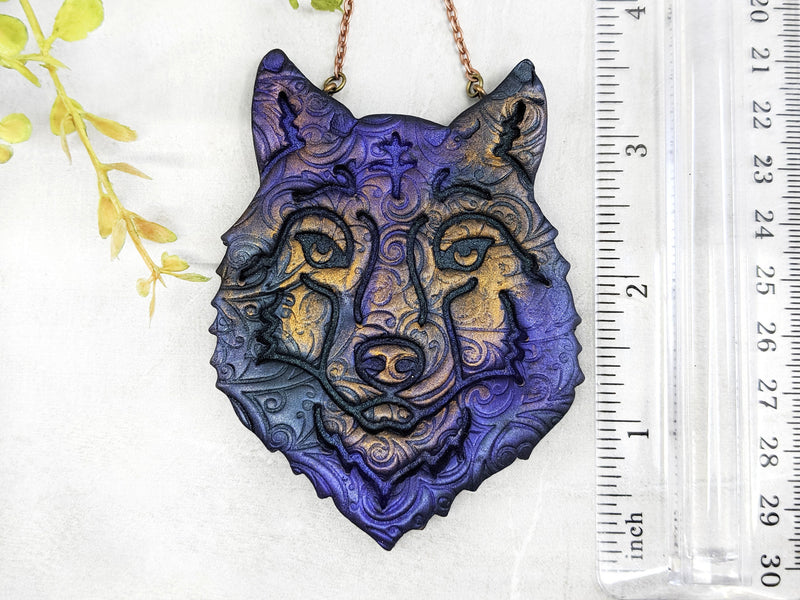 Wolf Totem Yule Christmas Tree Ornament - Witchy Decor
