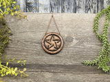 Pentacle Pagan Pentagram Yule Christmas Tree Ornament - Copper - Witchy Decor