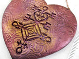 Love Sigil Heart Christmas Yule Tree Ornament - Witchy Decor