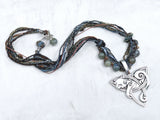 Fox or Cat Triquetra Beaded Necklace - Witchy Jewelry