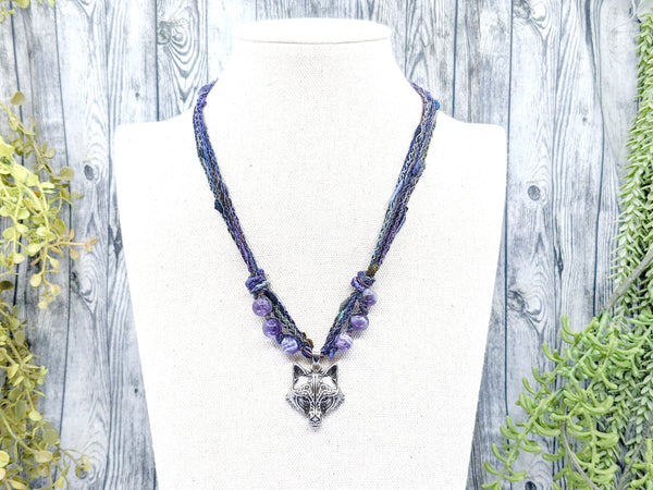 Spirit Wolf Beaded Necklace - Witchy Jewelry