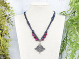 Lotus Flower Talisman Beaded Necklace - Witchy Jewelry