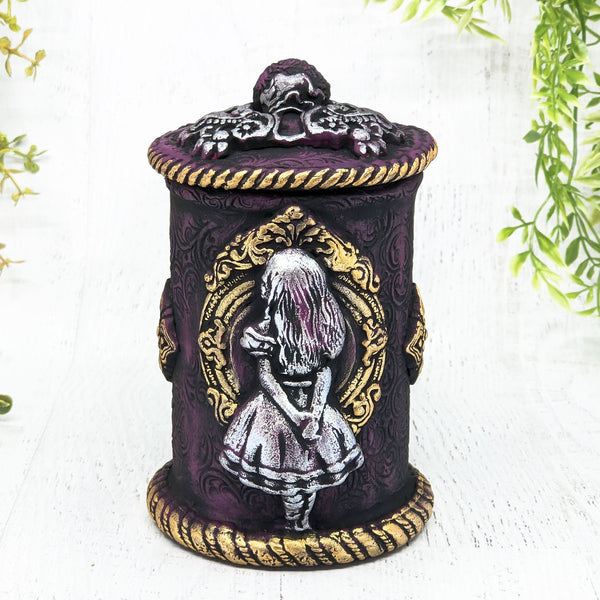 Painted Glass Storage Jars - Alice and Lois