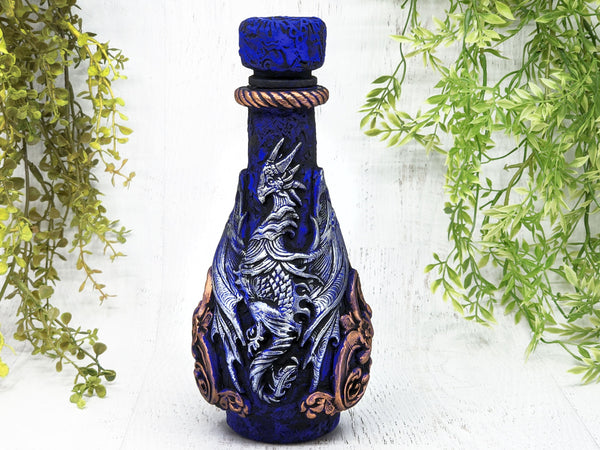 Jabberwock Dragon Apothecary Jar - Handcrafted Pagan Witchy Decor Bottle