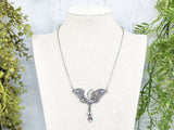Moon Moth Crystal Necklace - Witchy Jewelry