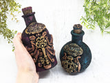 Drink Me Bottles Set of 2 Apothecary Jars - Alice's Adventures In Wonderland - Handcrafted Pagan Witchy Decor Bottle