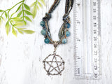 Pentacle Pagan Pentagram Wiccan Beaded Necklace - Witchy Jewelry